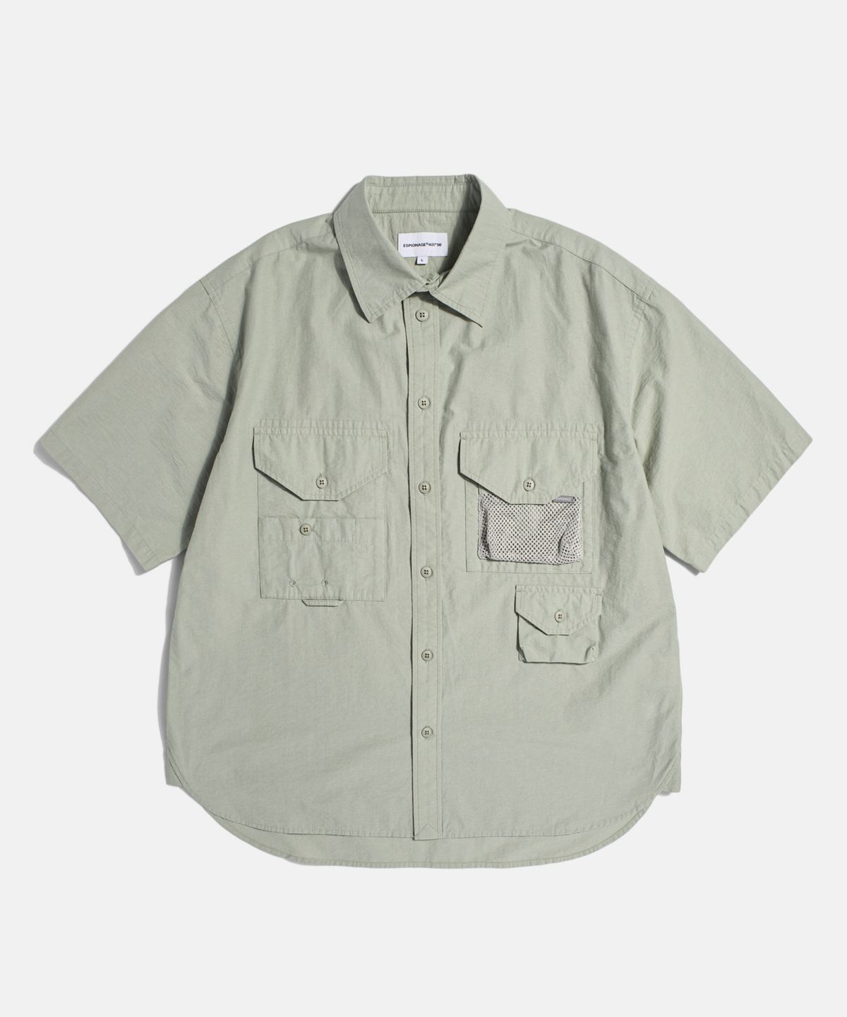 에스피오나지(ESPIONAGE) Washed CN Outdoor Shirt Light Grey