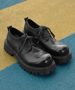 WTRD1122 찰리 4홀 텀블 워싱 볼륨 더비슈즈 블랙 [240~290MM]