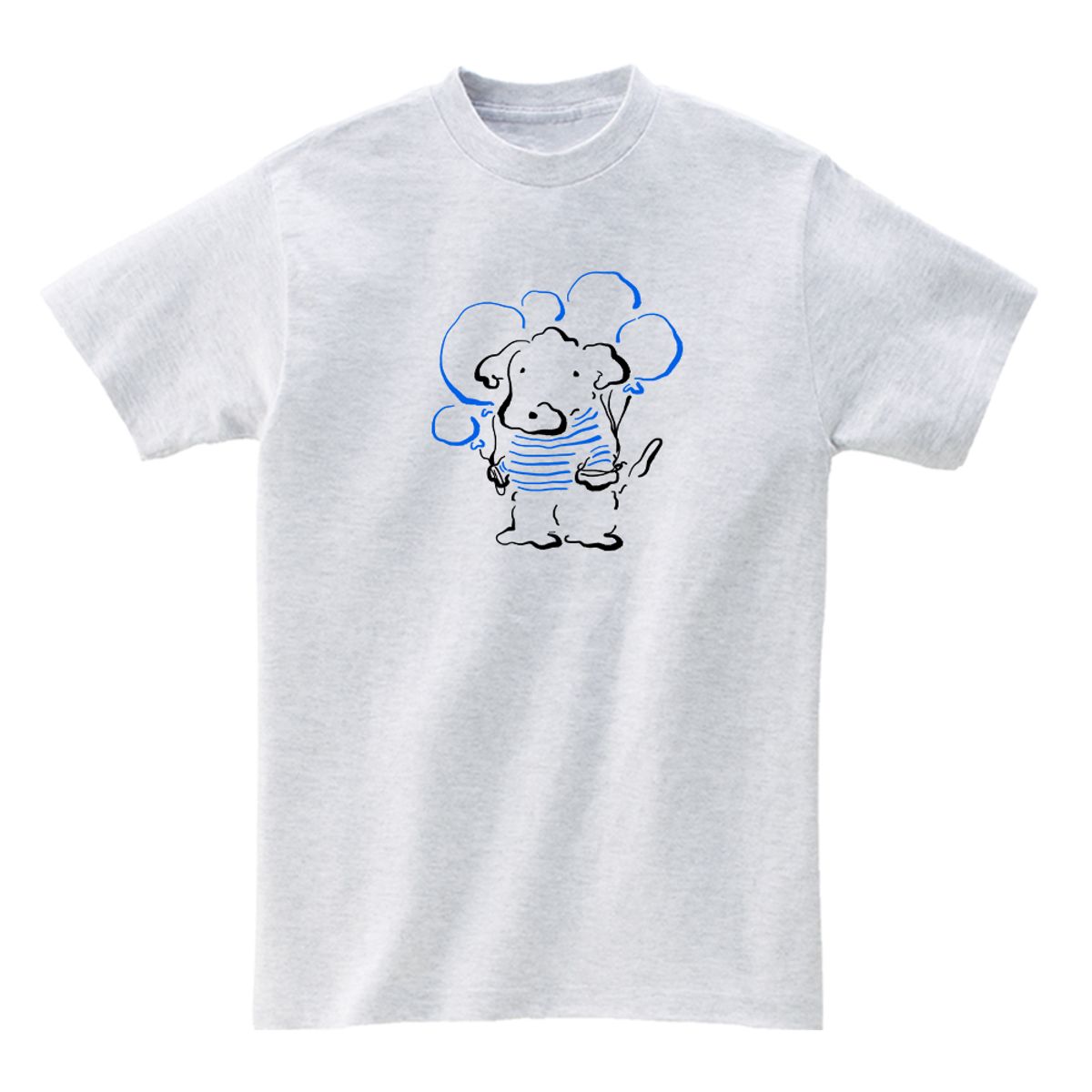 어썸어스(AWESOMEUS) A dog with a balloon T-SHIRTS_4COLOR