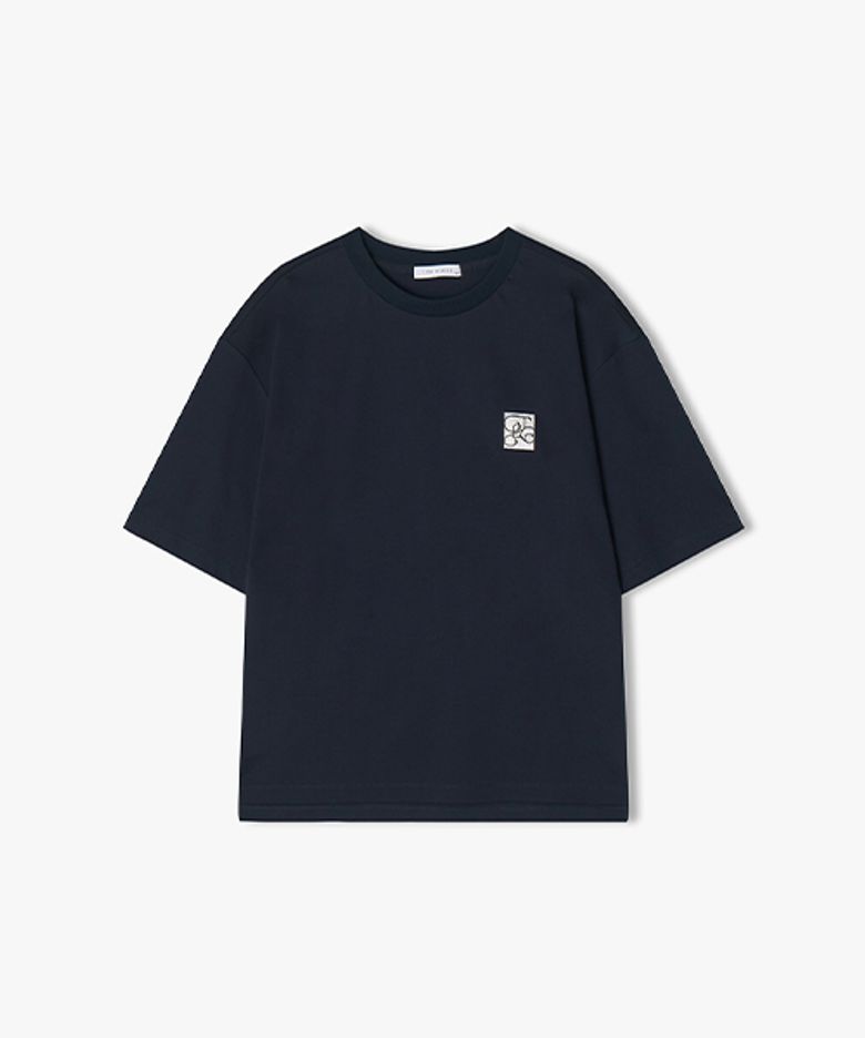 [25SS] LLM42512 네이비 RENDEZVOUS WAVE 아트웍 하프 티셔츠