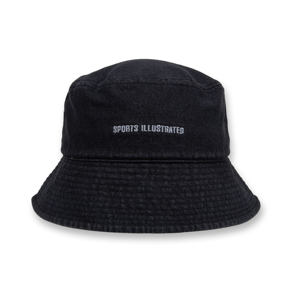 스포츠 일러스트레이티드(SPORTS ILLUSTRATED) 로고 데님 버킷햇 (BLACK DENIM)