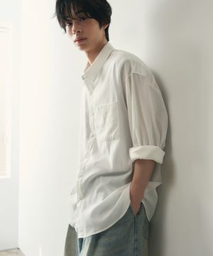 시어 브리즈 스트라이프 셔츠 [화이트]