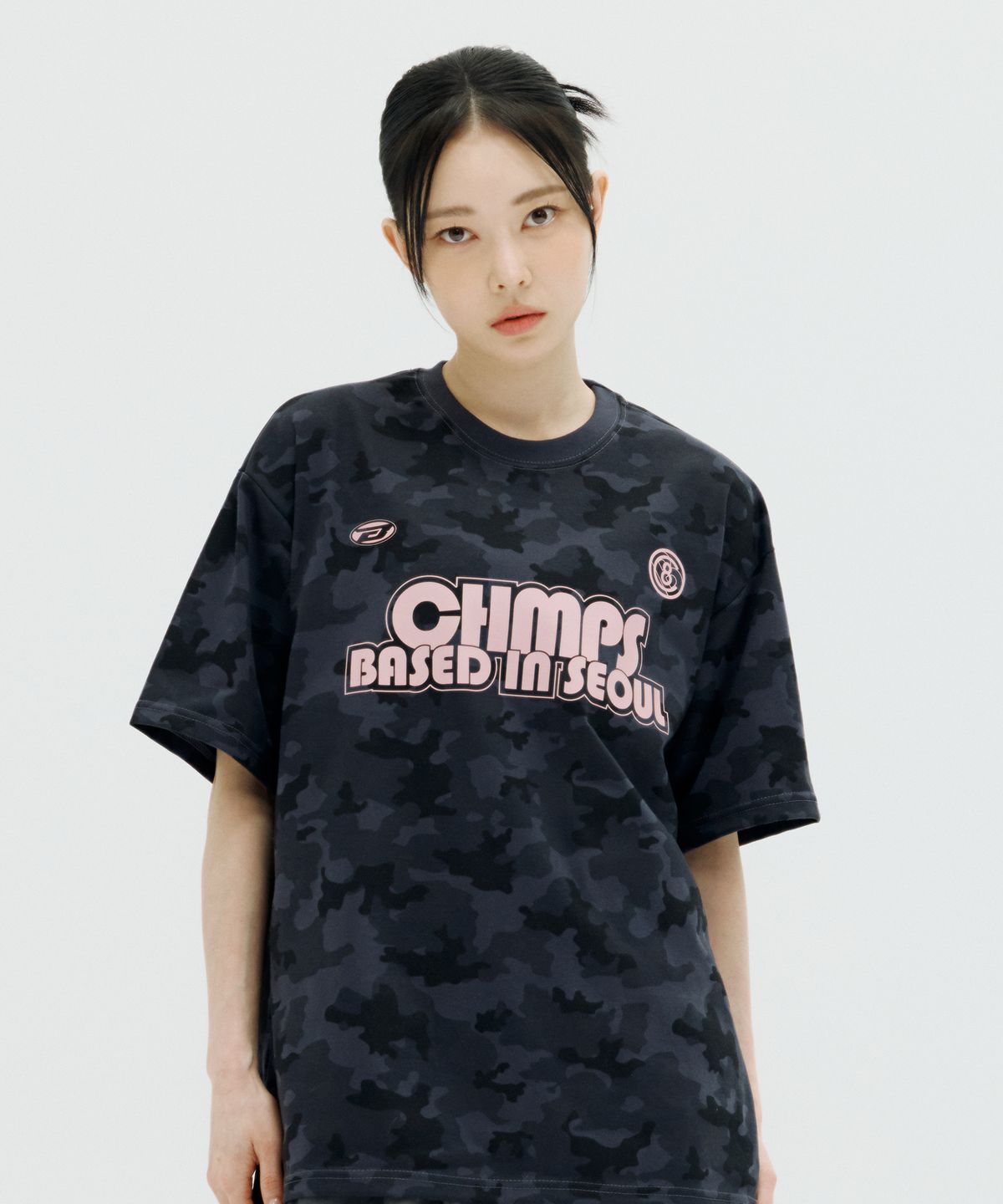 본챔스(BORN CHAMPS) [3 COLORS] SPROTY UF 오버핏 카모 반팔티셔츠 B25ST75