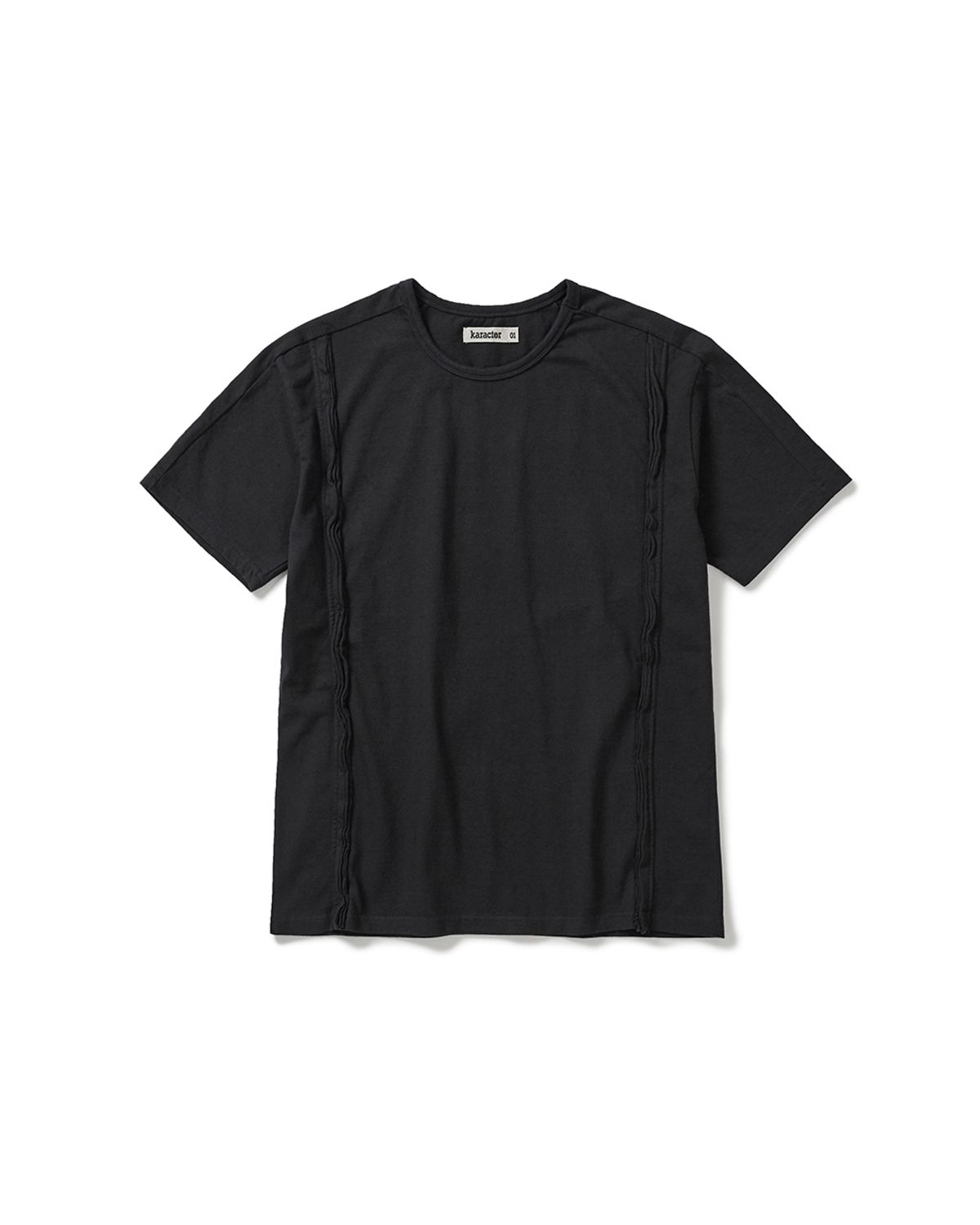 카락터(KARACTOR) Fiddlehead half T-shirts / Black charcoal