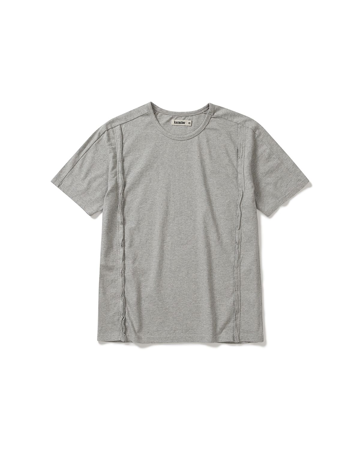카락터(KARACTOR) Fiddlehead half T-shirts / Melange gray