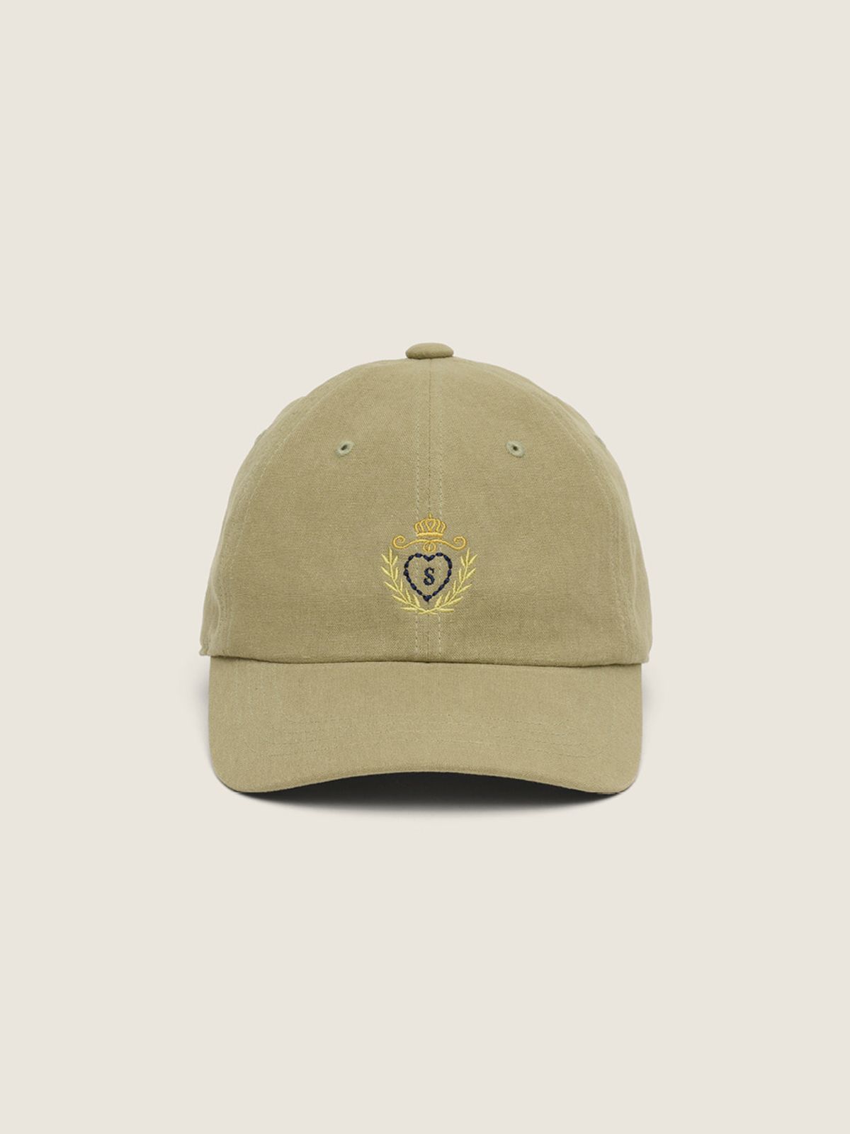 시엔느(SIENNE) Symbol Linen Ball Cap (Khaki)