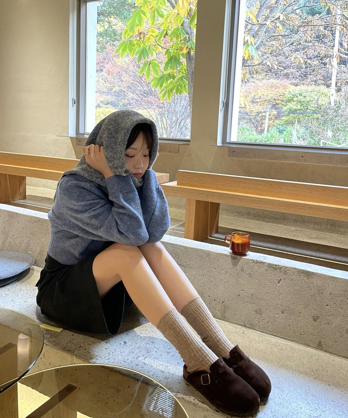 보사보(BOSABO) 스웨이드 클로그 BOSW24WSLI001CHO