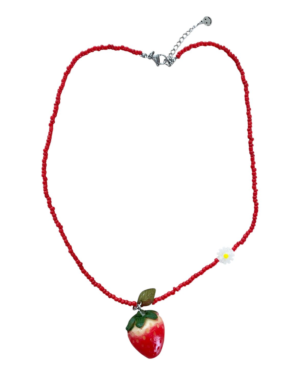 스케이터락(SK8ER ROCK) Strawberry Beads Necklace ((red))