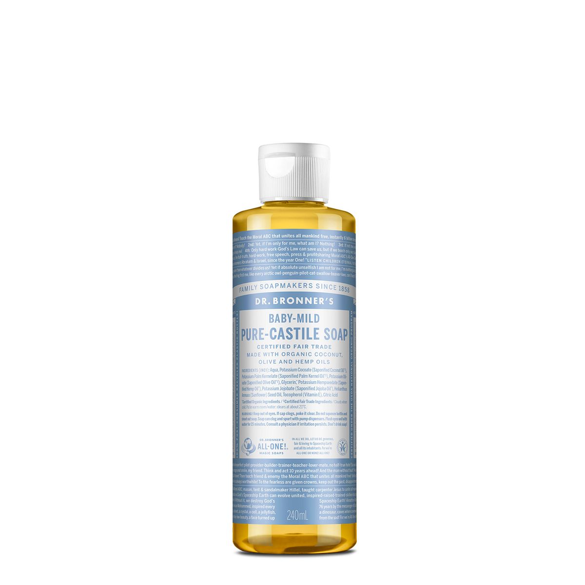 닥터 브로너스(DR.BRONNER'S) [페이스&바디클렌저]베이비 마일드 퓨어 캐스틸 솝 240ml
