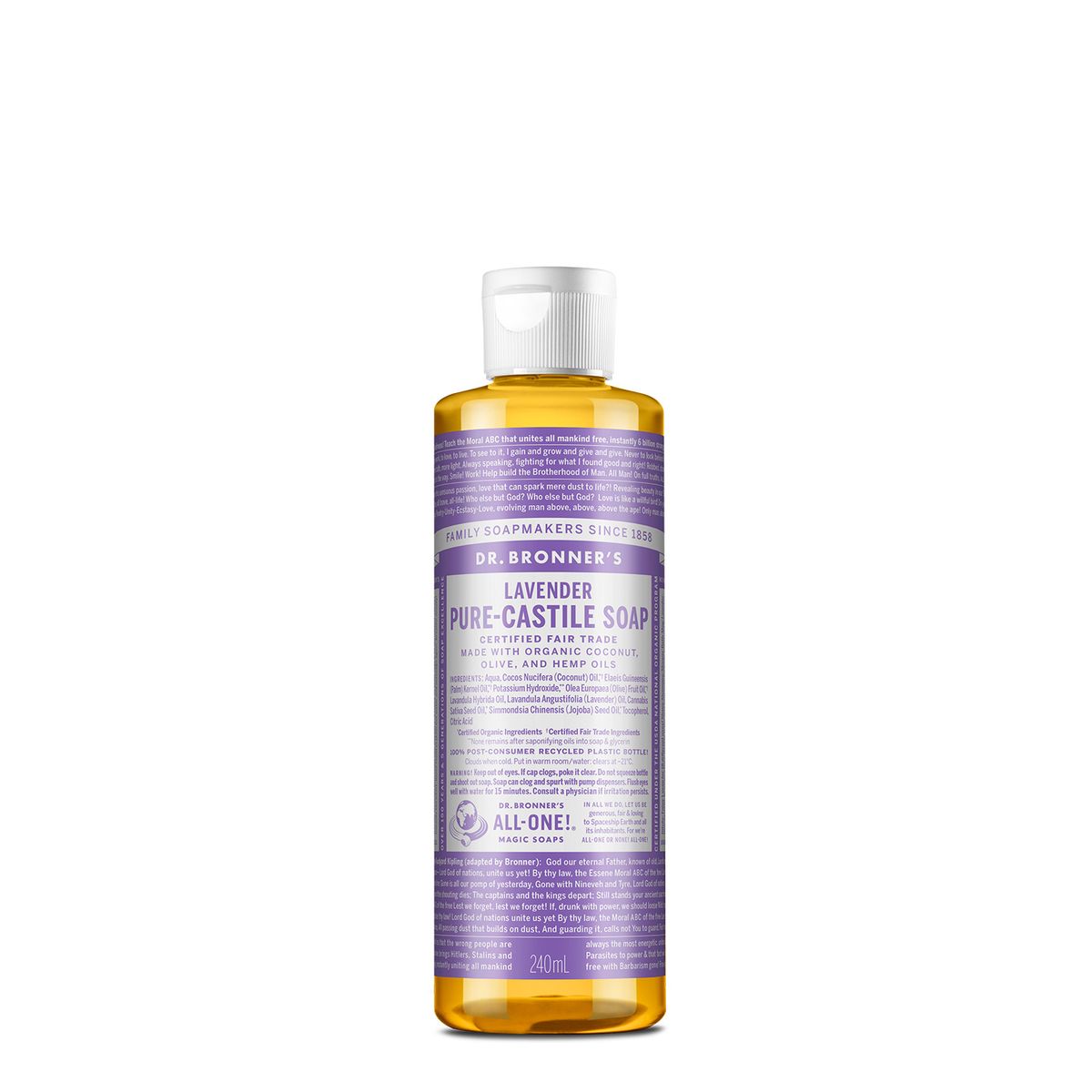 닥터 브로너스(DR.BRONNER'S) [페이스&바디클렌저]라벤더 퓨어 캐스틸 솝 240ml