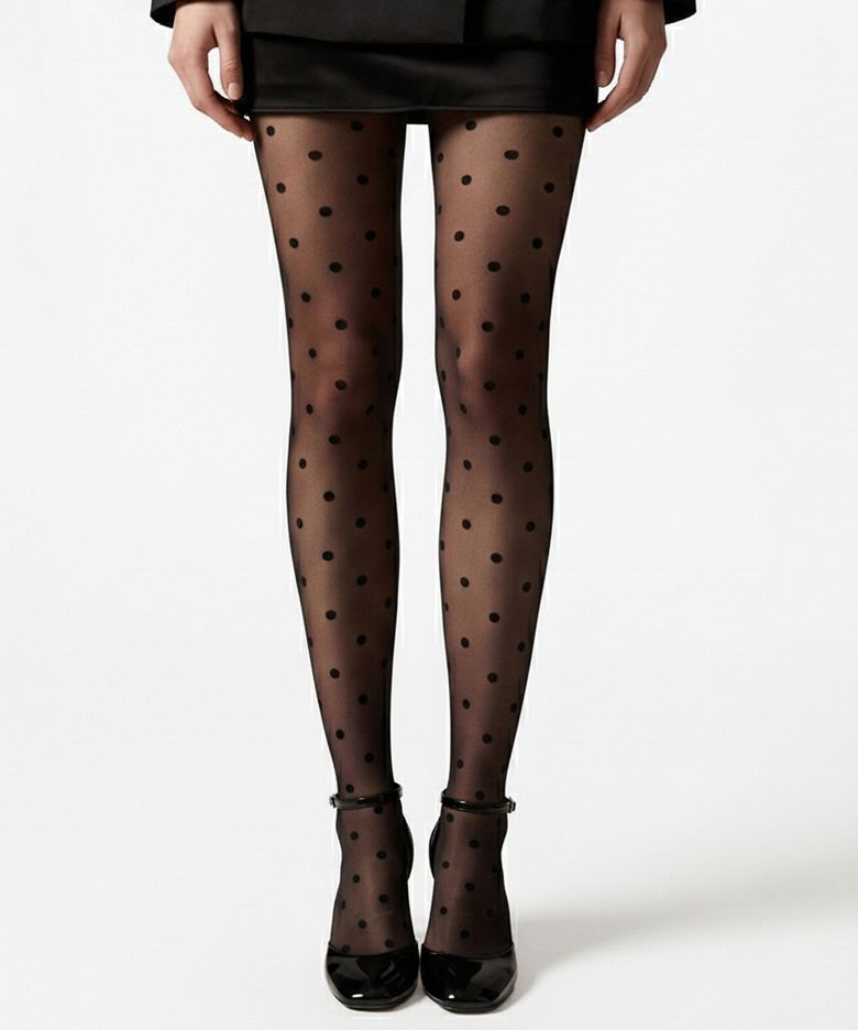 Black Sheer Dot tights