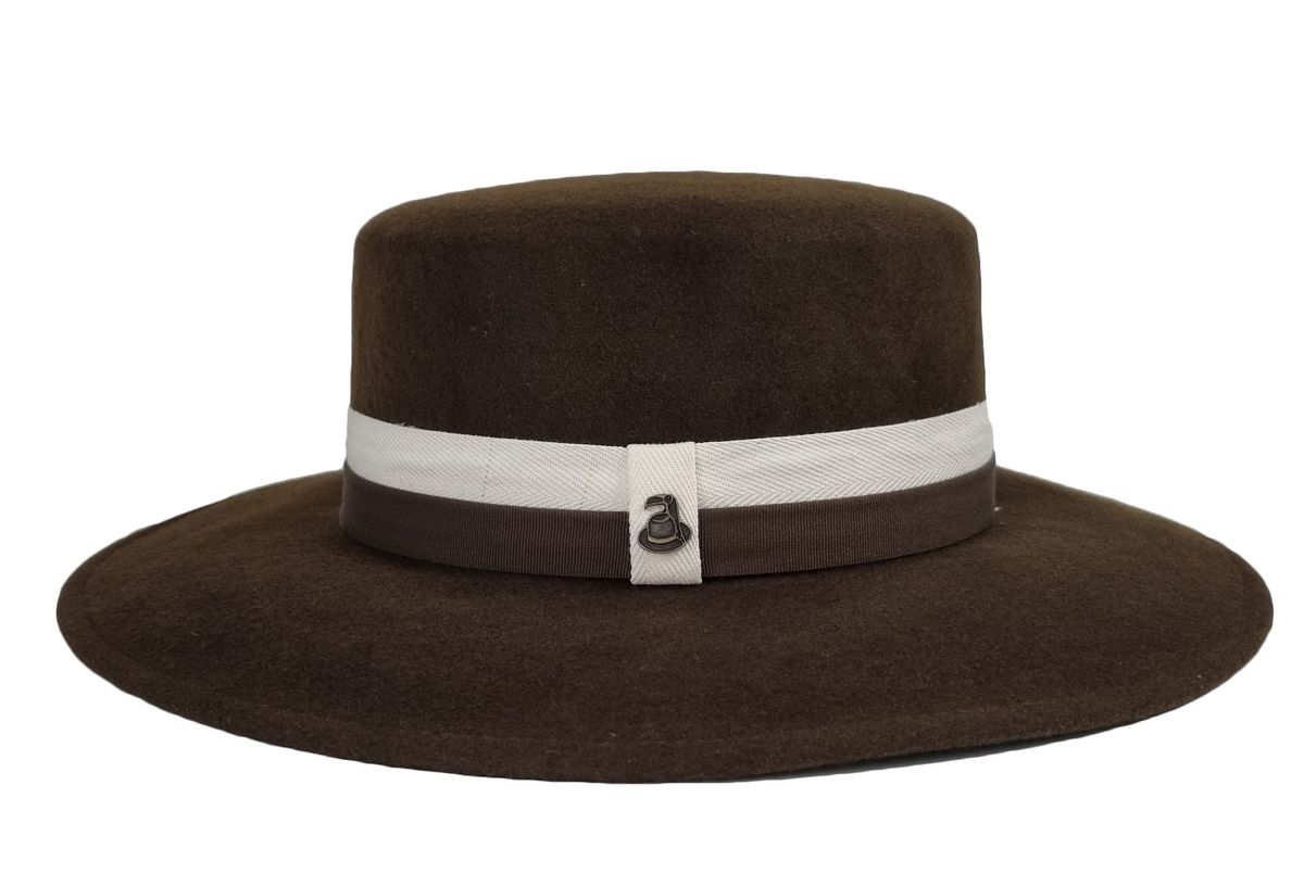 에콴디노 햇(ECUA-ANDINO HATS) 에콴디노 페도라 보터햇 브라운 FEDORA BOATHER HAT BROWN