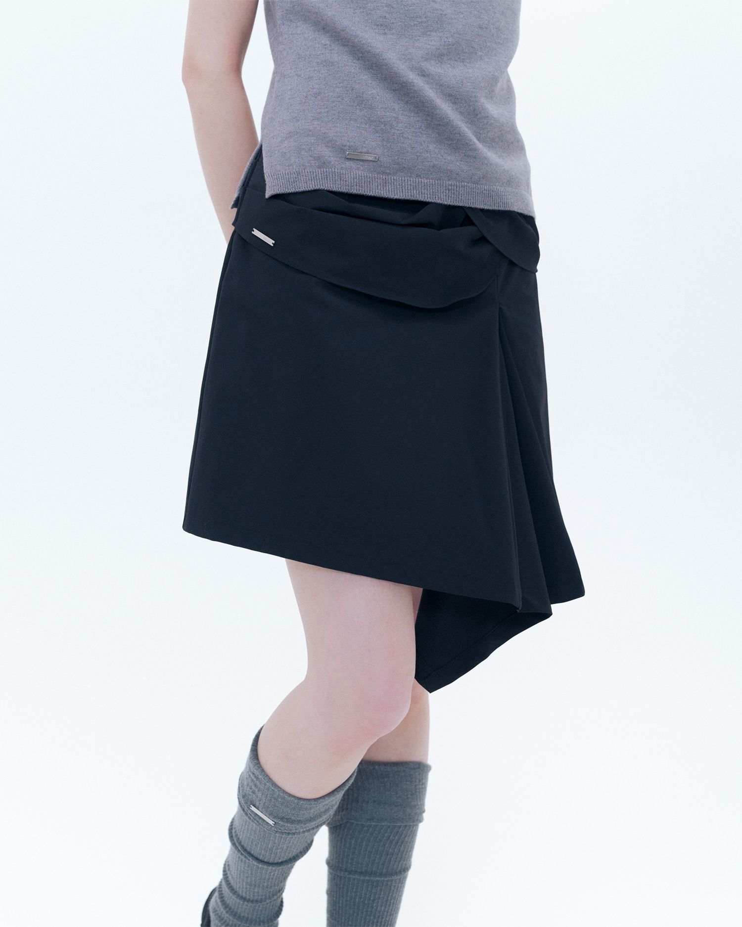 ★MISEKI SEOUL★ LAYERED CHITON MINI SKIRT MUSINSA | MISEKI SEOUL Layered chiton mini skirt BLACK