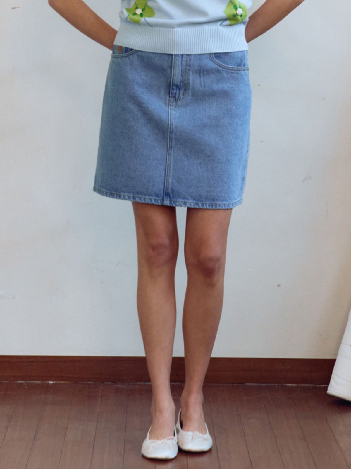 시엔느(SIENNE) Jane Denim Skirt (Blue)