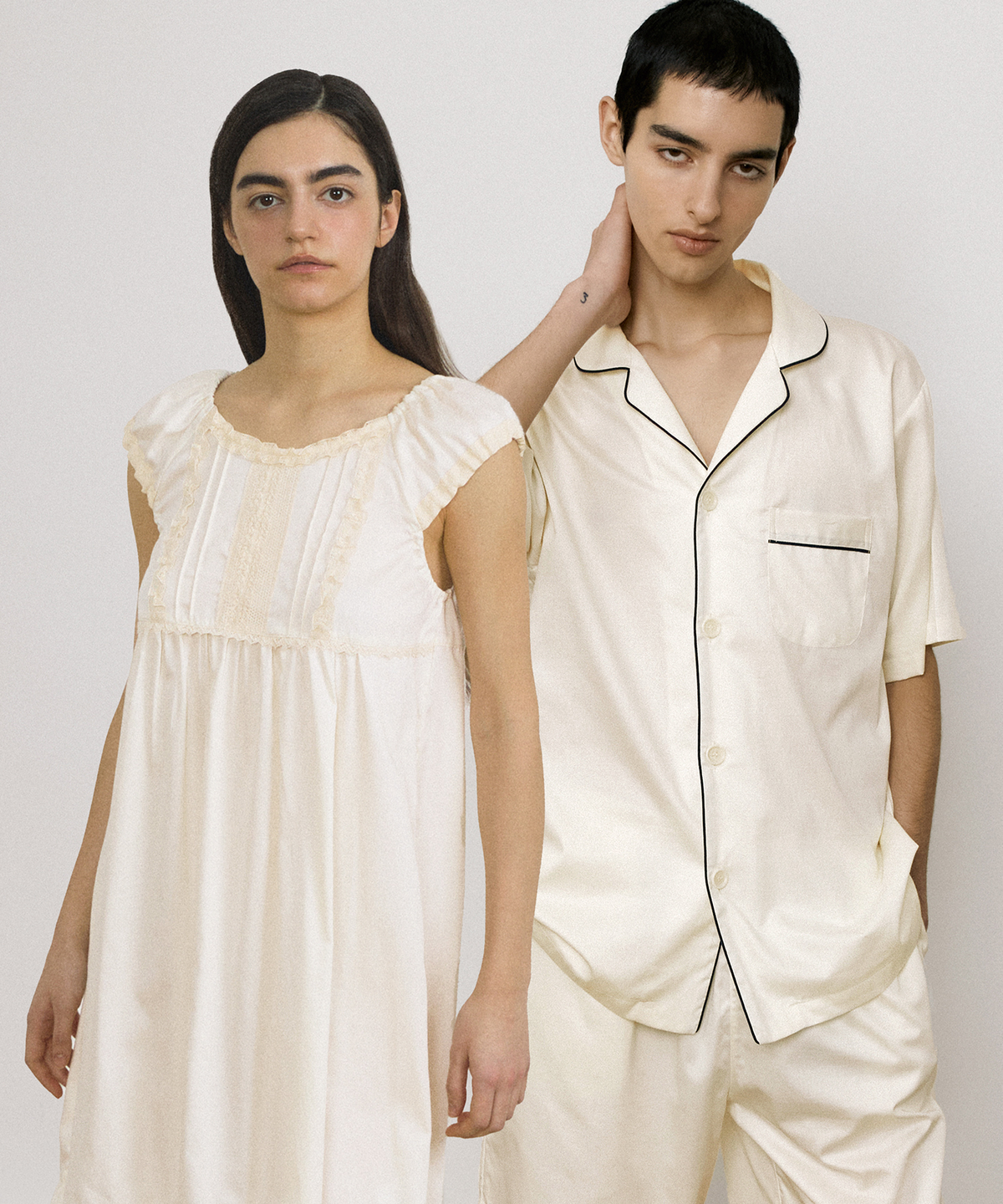조스라운지(JO'S LOUNGE) (couple) Classic Cotton Short Pajama Set + One piece 009