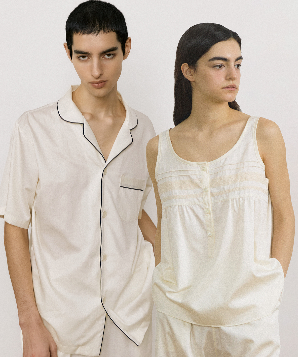 조스라운지(JO'S LOUNGE) (couple) Classic Cotton Short Pajama Set + Two-piece 008