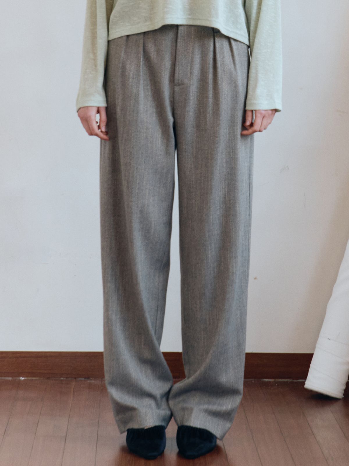 시엔느(SIENNE) Owen Summer Wool Pants (Gray)