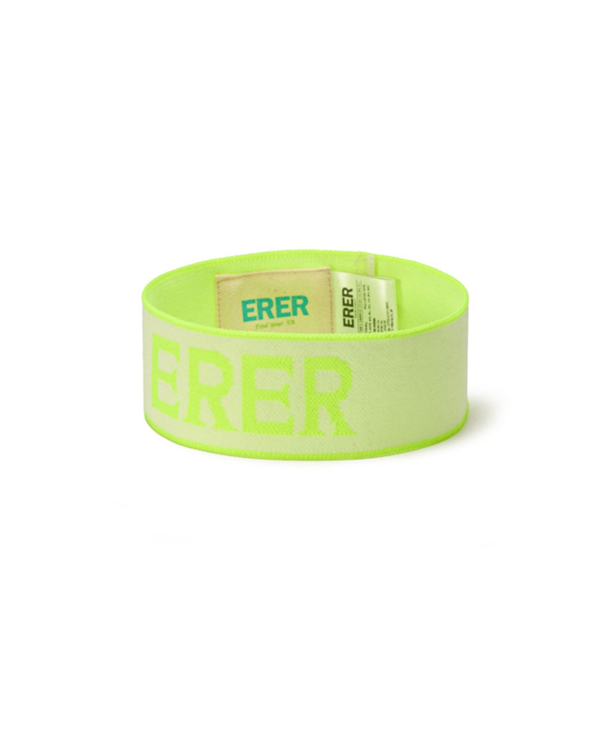 에르에르(ERER) Jacquard Hair Band Neon Yellow