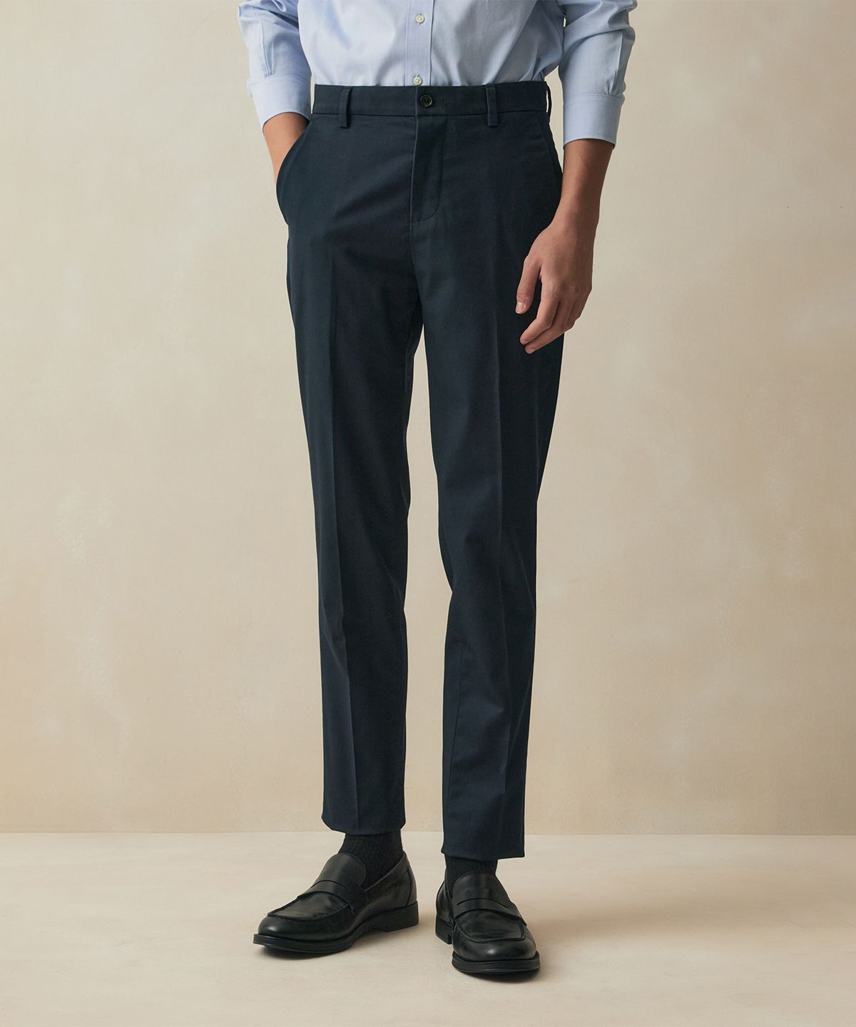 브룩스 브라더스(BROOKS BROTHERS) 엑스트라 슬림핏 코튼 스트레치 어드밴티지 치노 (네이비) (BBPCMF6274Q)