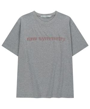 로우 시메터리 반팔 티셔츠 [멜란지그레이]