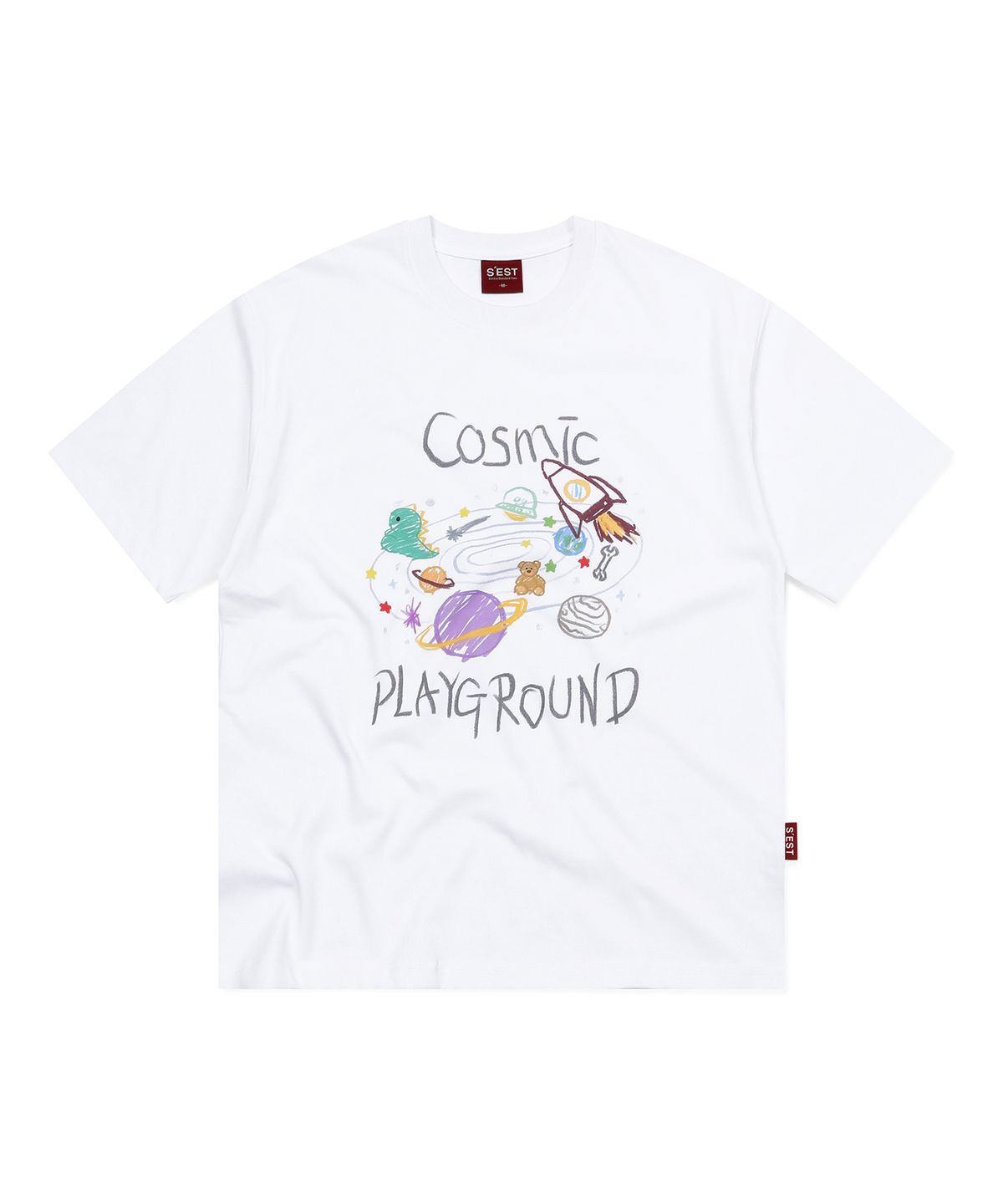 에스이에스티(S'EST) Play ground T-shirts White