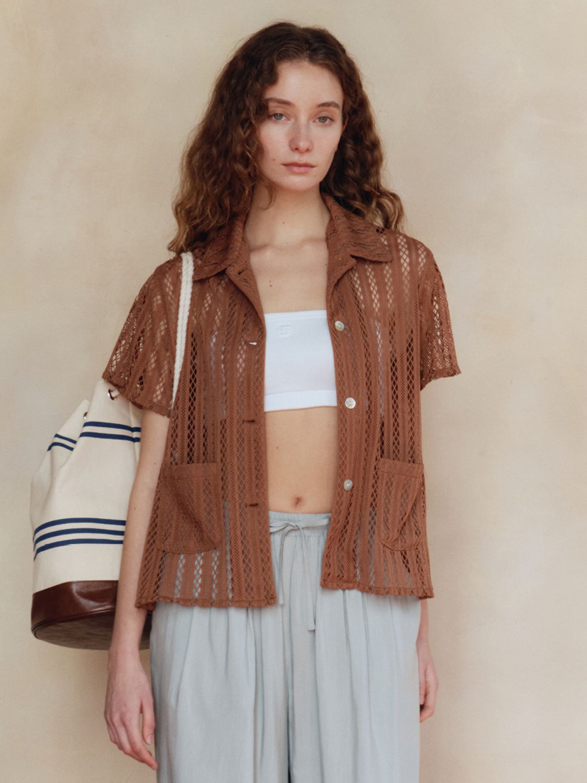 시엔느(SIENNE) Marrakech Knit Cardigan (Brown)