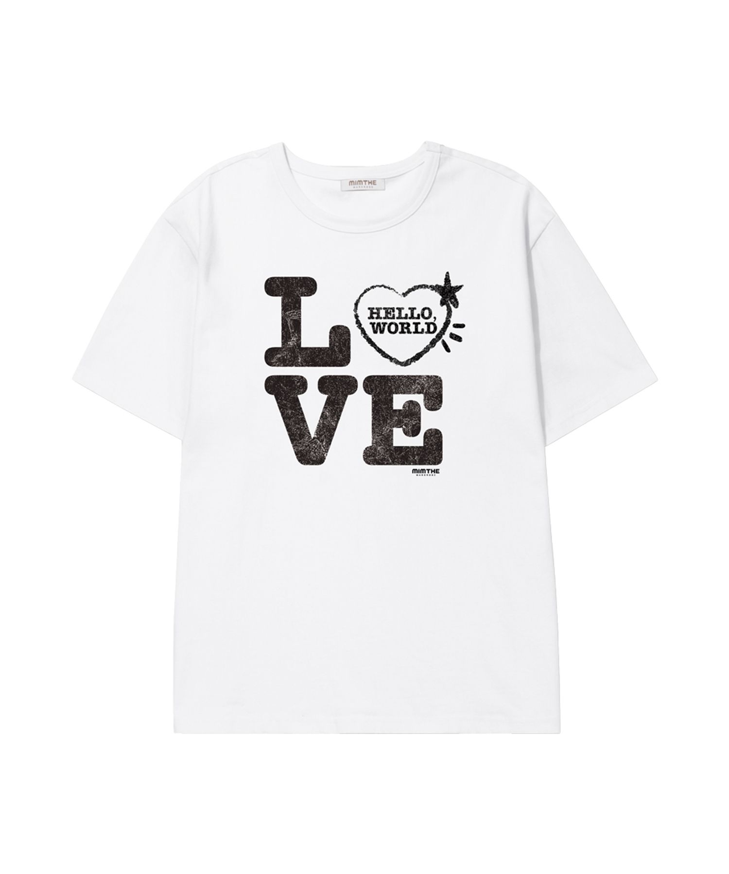 Tシャツ・カットソー [MIM the wardrobe] Dear World LOVE T-shirt ( 3 COLOR) MUSINSA公式 | MIMTHEWARDROBE DEAR WORLD LOVE T-SHIRT_WHITE
