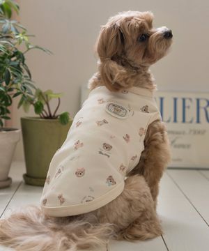 강아지 테디 항균 슬리브리스 베이지