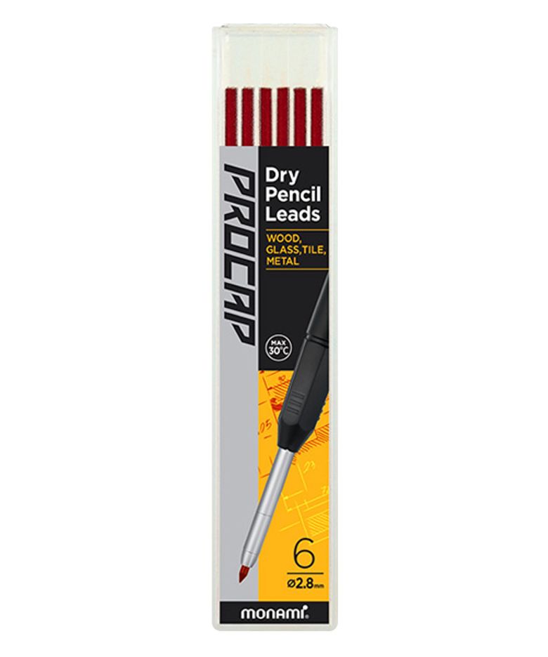 프로캡 드라이펜슬마카 리필심 (레드) /PROCAP-dry pencil marker_refill leads (red:6pcs) 1타(12개입)