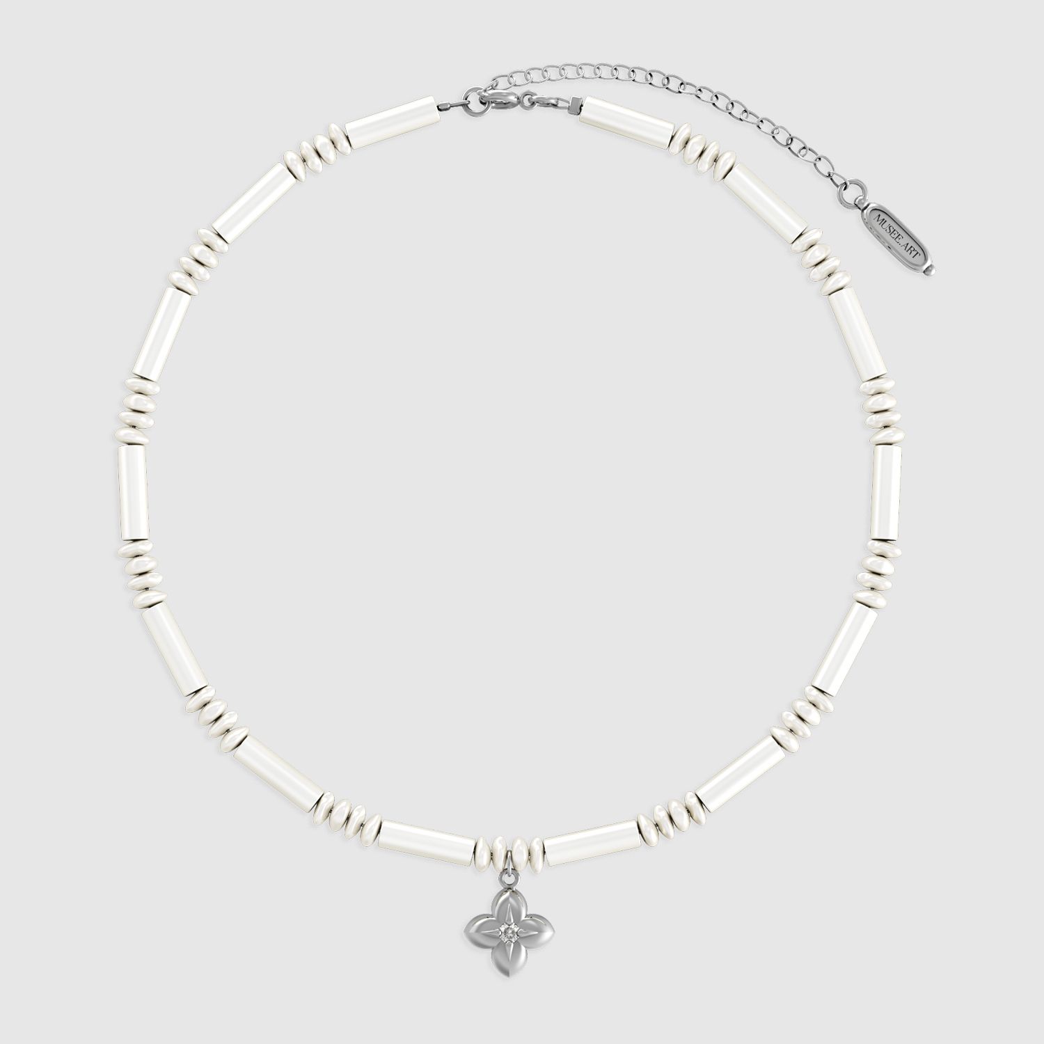 MUSEE ART ■ Flower Gothic Charm Necklace ネックレス MUSINSA | MUSEE.ART Flower Gothic Charm Necklace
