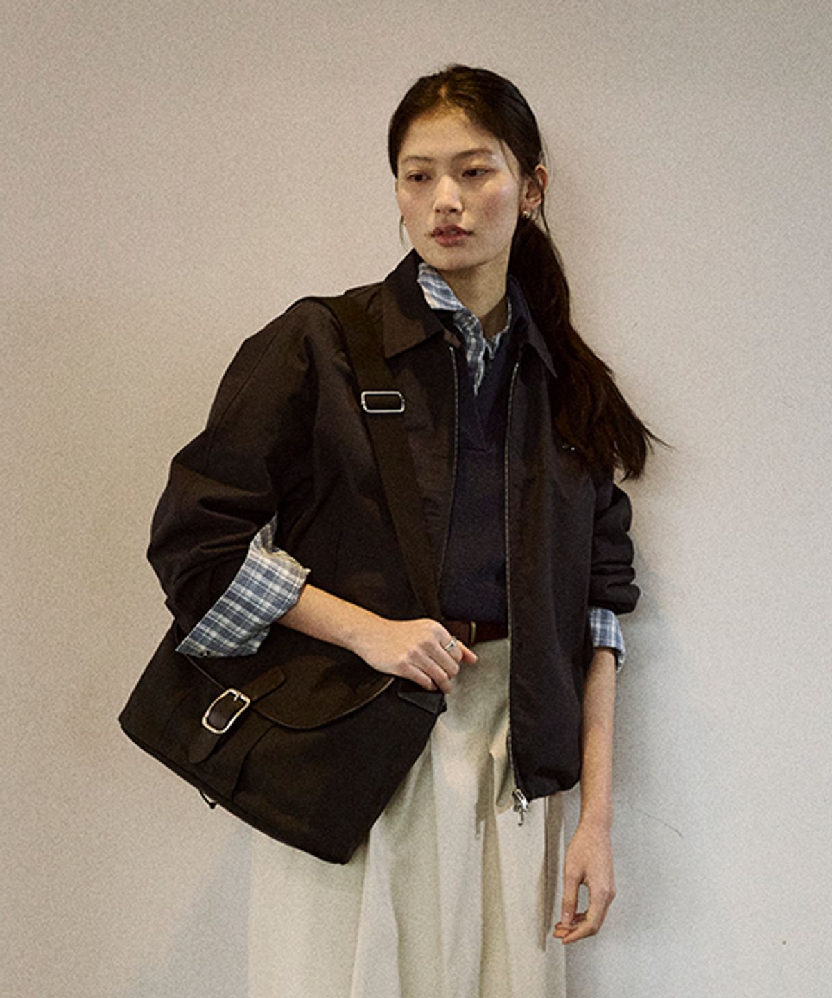 드메이커(DEMAKER) Velon nylon cross bag-black