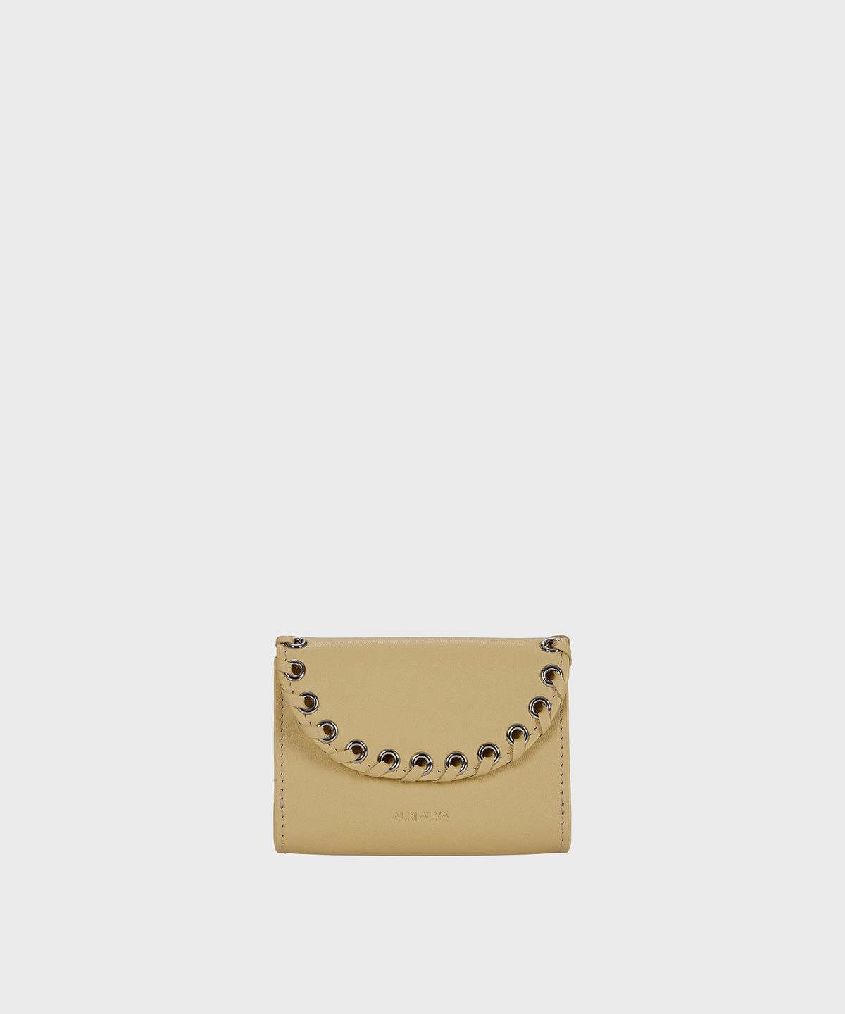 알키알카(ALKI ALKA) Eyelet Card Wallet (Butter)