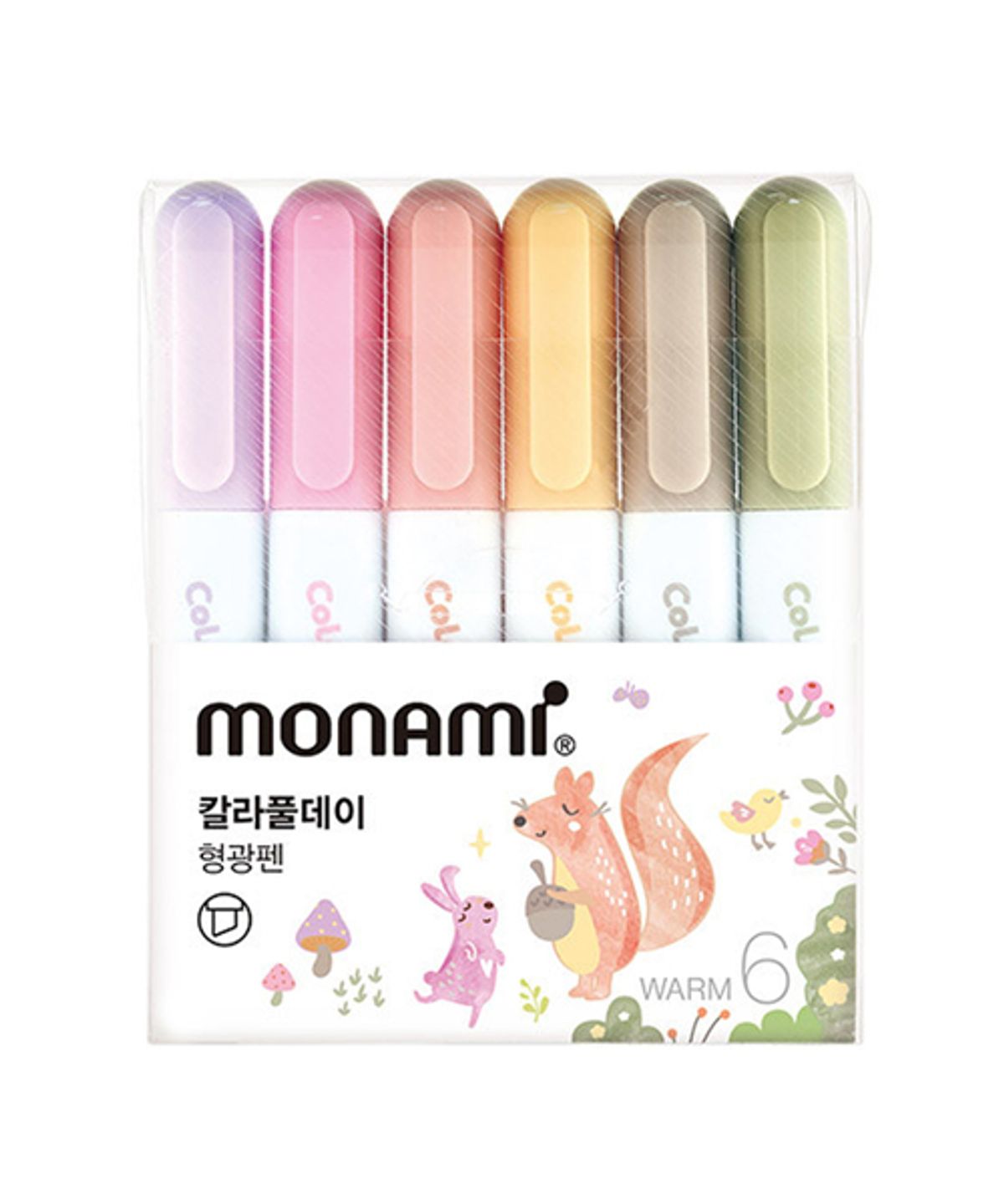 모나미(MONAMI) 칼라풀데이 리뉴얼 / ColorfulDay Renewal (6C : PP : 웜톤 세트)