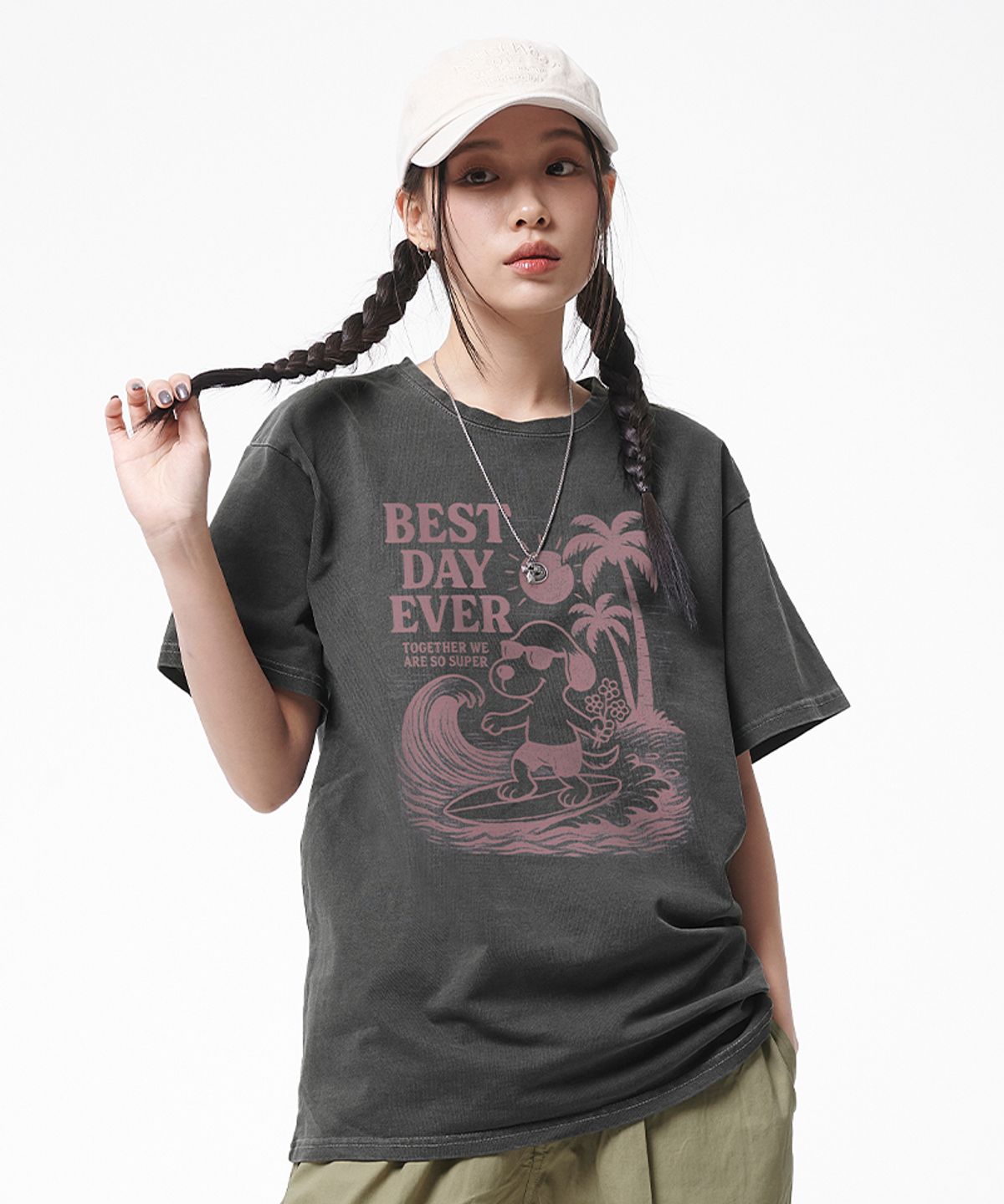 아티스트웨어(ARTISTWEAR) [ATW] 베스트데이 피그먼트  반팔티
