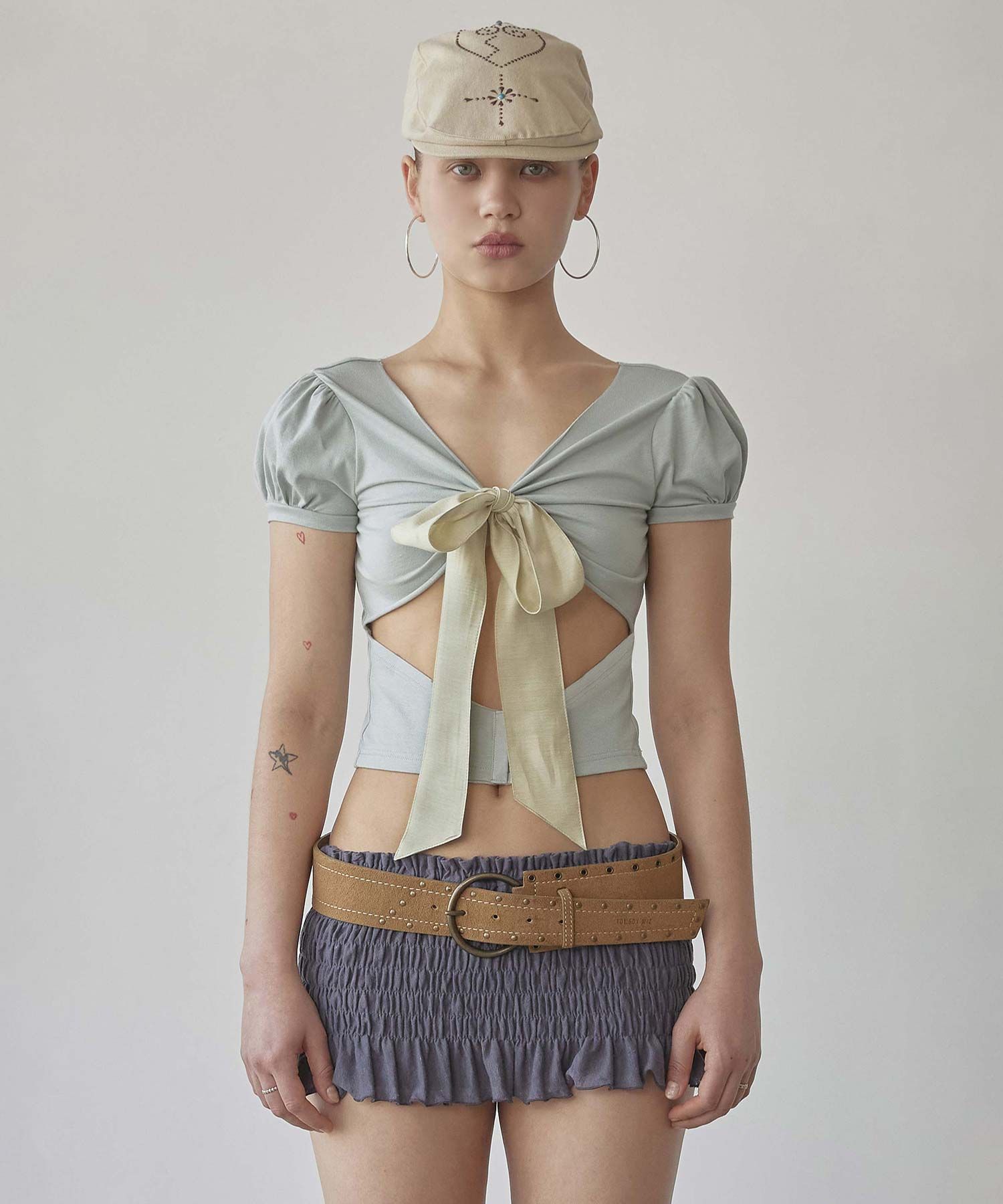 MUSINSA | SCULPTOR Princess 2way Tee Misty