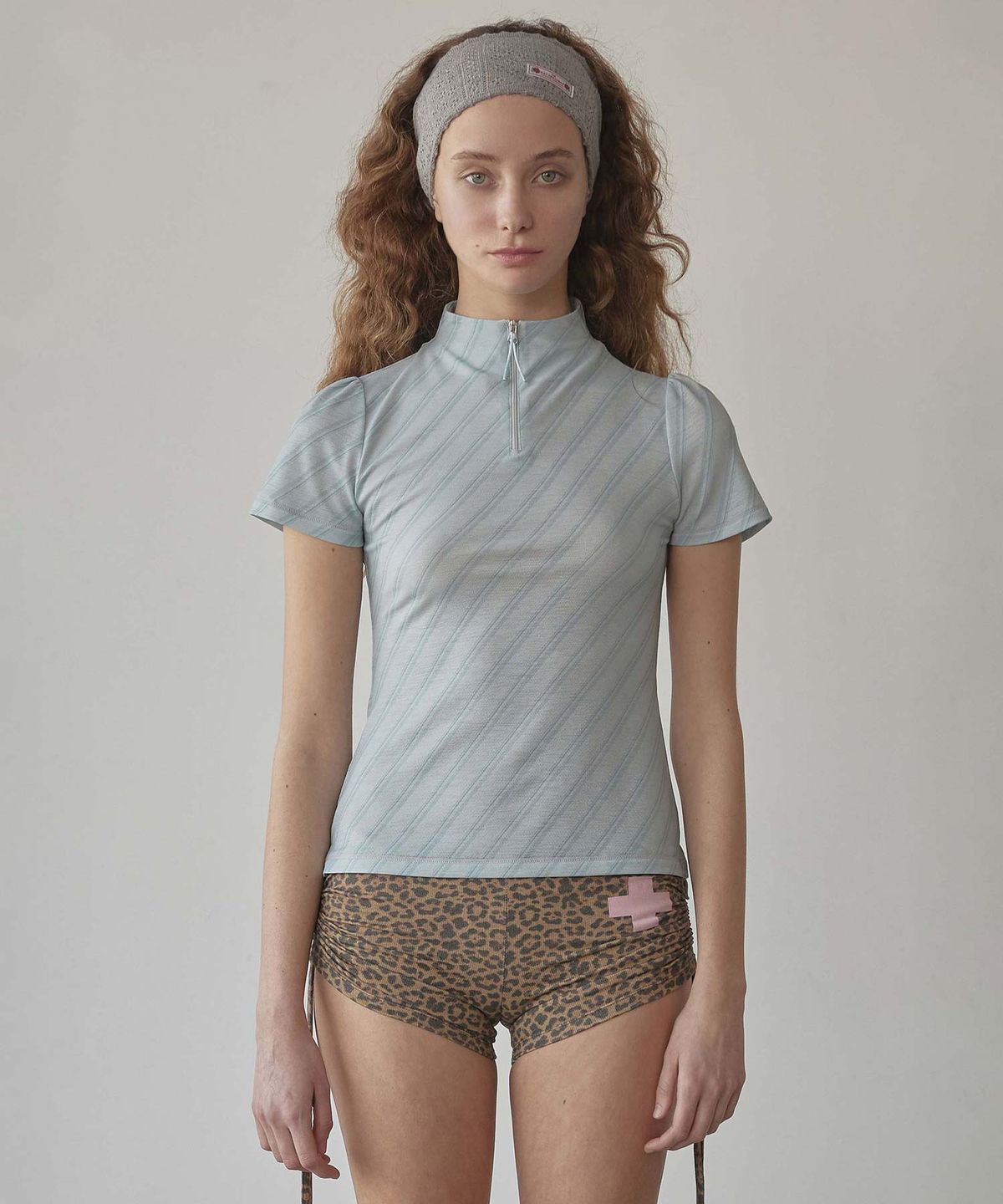 스컬프터(SCULPTOR) Stripe Jersey Top Pale Mint