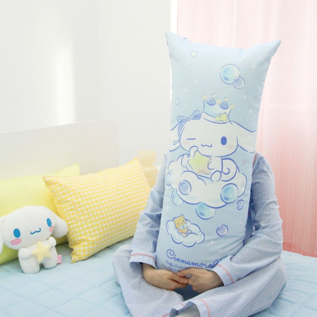 나라홈데코(NARAHOMEDECO) 산리오 시나모롤 사각바디필로우 버블드림