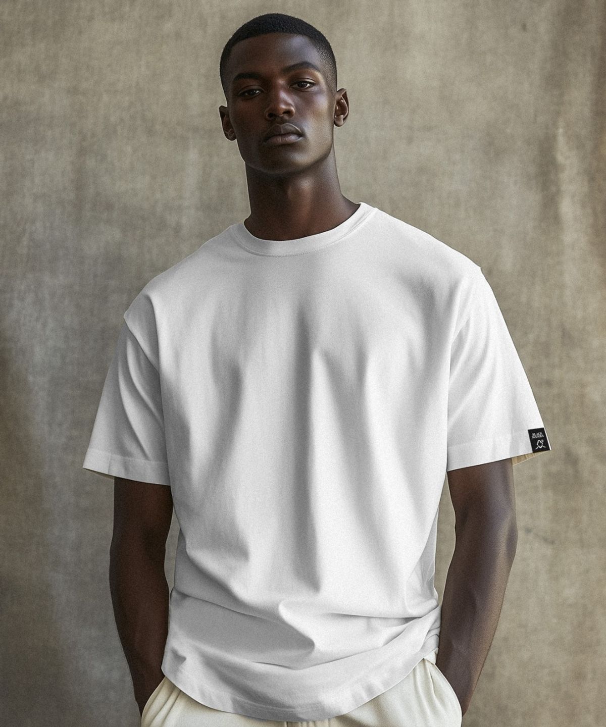 블랙맘바(BLACKMAMBA) [M~3XL] CP 무지 반팔티셔츠 (화이트)