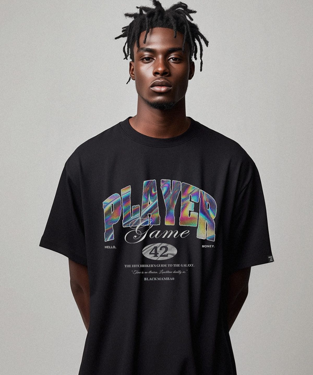 블랙맘바(BLACKMAMBA) [M~3XL] 플레이어 반팔티셔츠 (블랙)