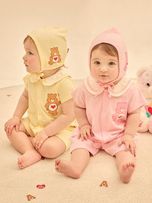 케어베어즈베이비오가닉바디수트모자2종 세트+선물쇼핑백