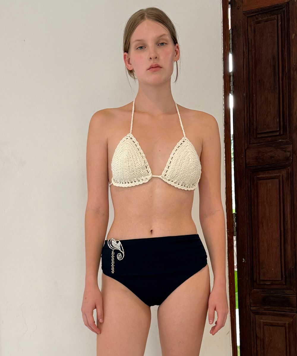 【Sinoon】25SS/人気/送料関税込 ★ Hand Made Knit Bikini ★ MUSINSA | SINOON Hand Made Knit Bikini Top (Cream)