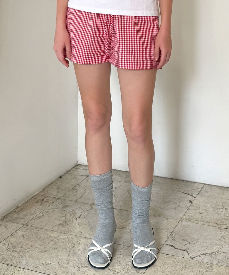 Basic Point Label Shorts (Red)
