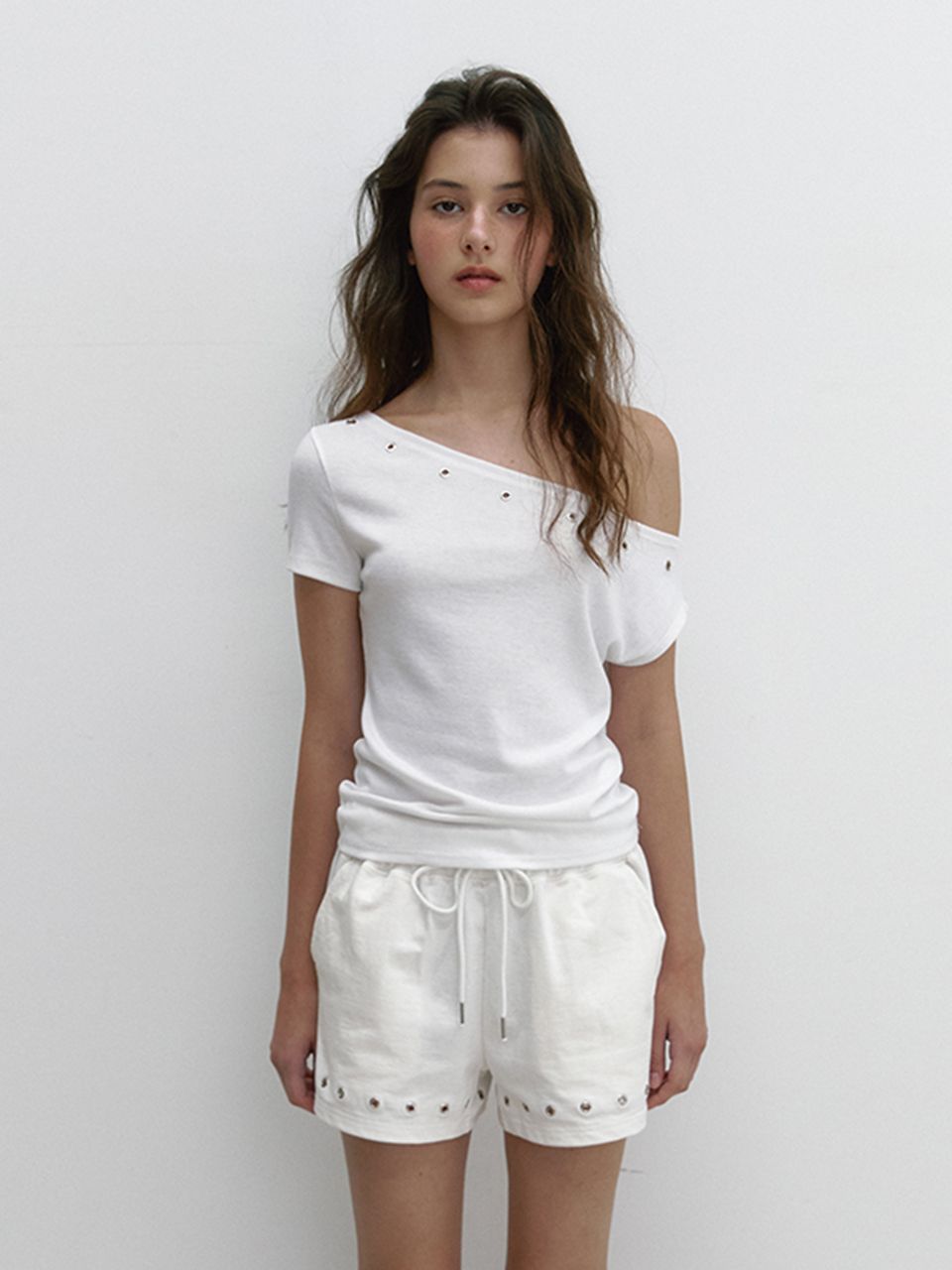 ★ASURA★ EYELET ONE SHOULDER T 2 colors MUSINSA | ASURA EYELET ONE SHOULDER T (IVORY)