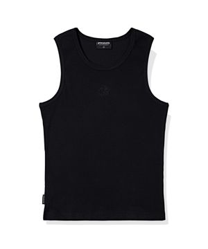 헤비 골지 머슬핏 슬리브리스 나시 (블랙)