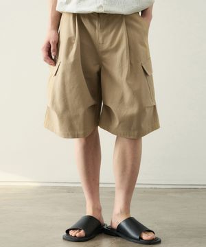 카고 버뮤다 와이드 코튼 팬츠 [베이지]