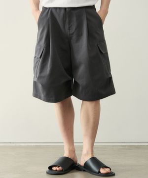 카고 버뮤다 와이드 코튼 팬츠 [차콜]