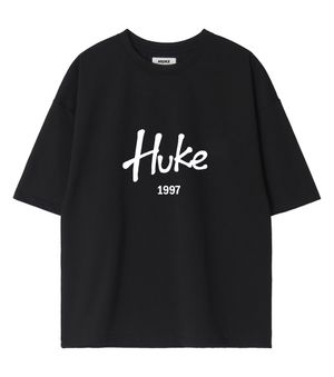 시그니쳐 미들로고 반팔티셔츠 (블랙)