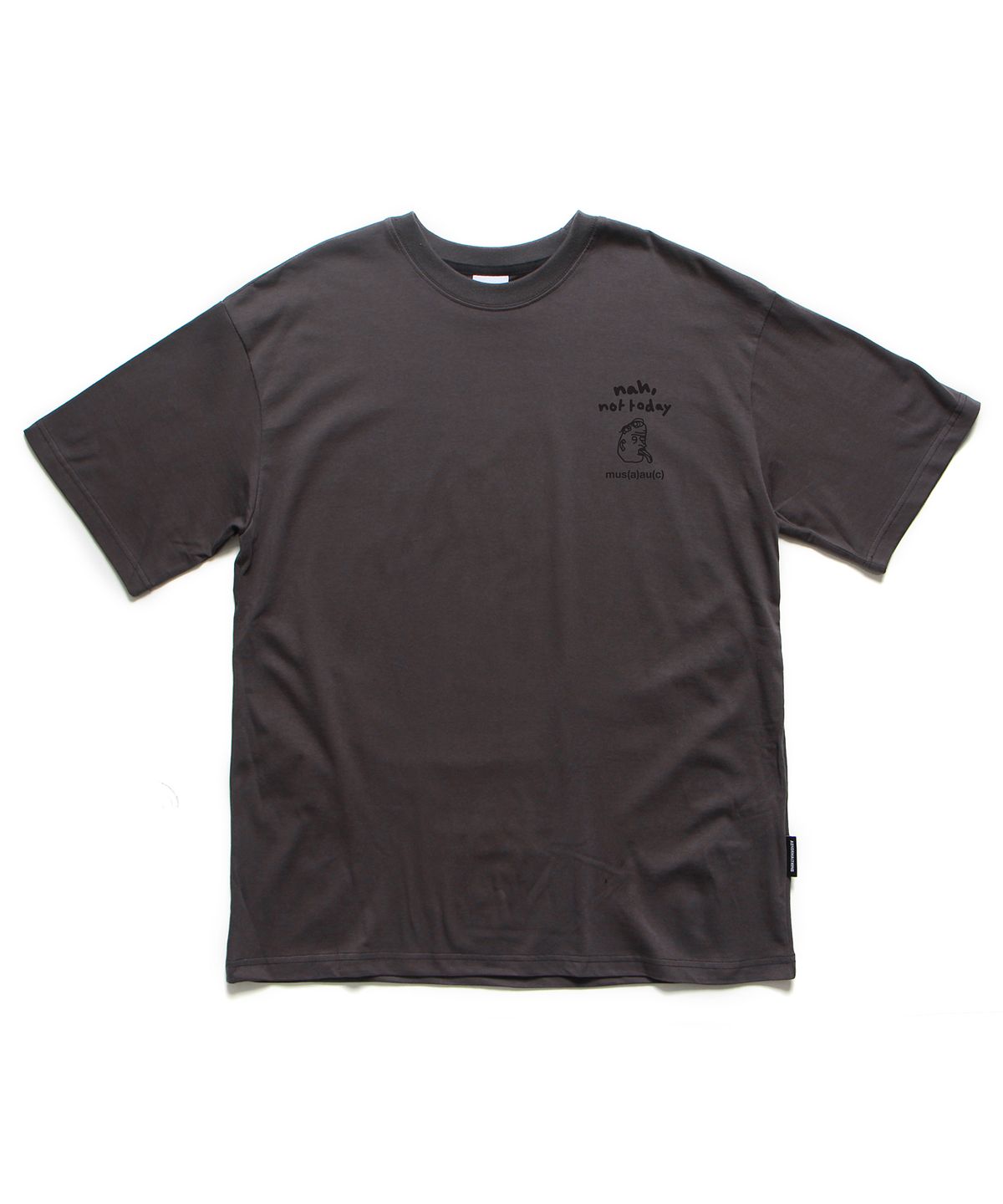 앱놀머씽(ABNORMALTHING) 낫투데이 오버핏 티셔츠 차콜 (NOT TODAY T-SHIRT CHARCOAL)
