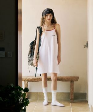 소프트 테리 원피스 - 화이트