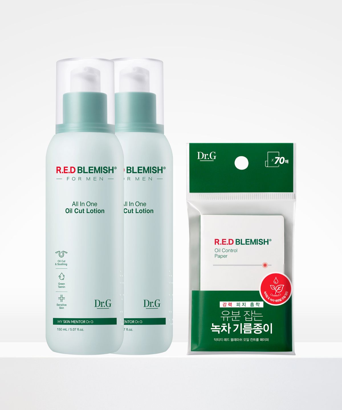 닥터지(DR.G) [단독]레드 블레미쉬 포 맨 올인원 오일 컷 로션 150mL*2개+오일페이퍼70매 증정